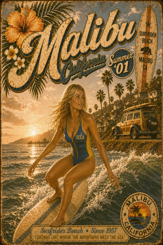 Malibu, California | Summer ’01 Surf Poster